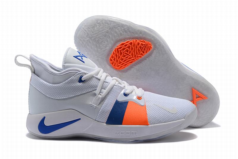 Nike PG 2 White Blue Orange